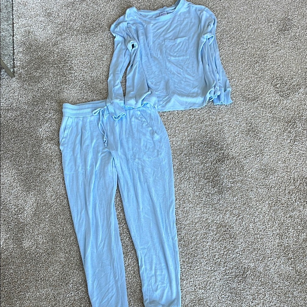 Stars Above Light Blue Pajamas